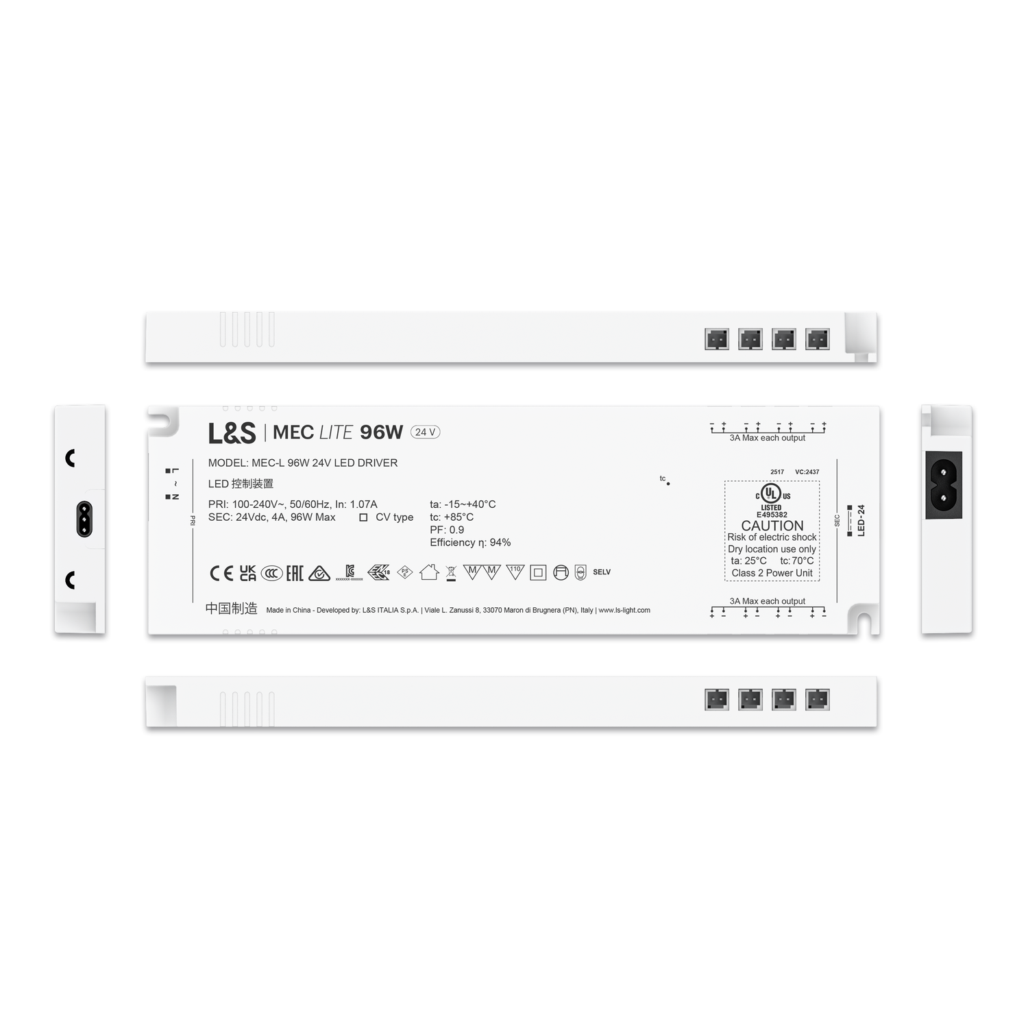 Mec Lite led transfo 96W 24V